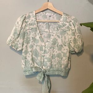 Mint green and white shirt (see my other listing for the matching skirt!!) NWOT